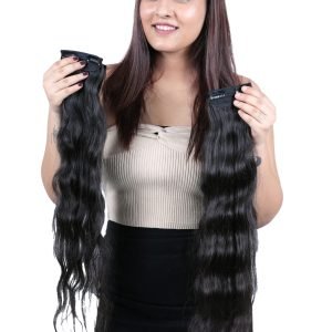 3 Piece Clip Set (Curly) |Volumizers & Clip-in Hair Extensions | 100% Human Hair Extensions